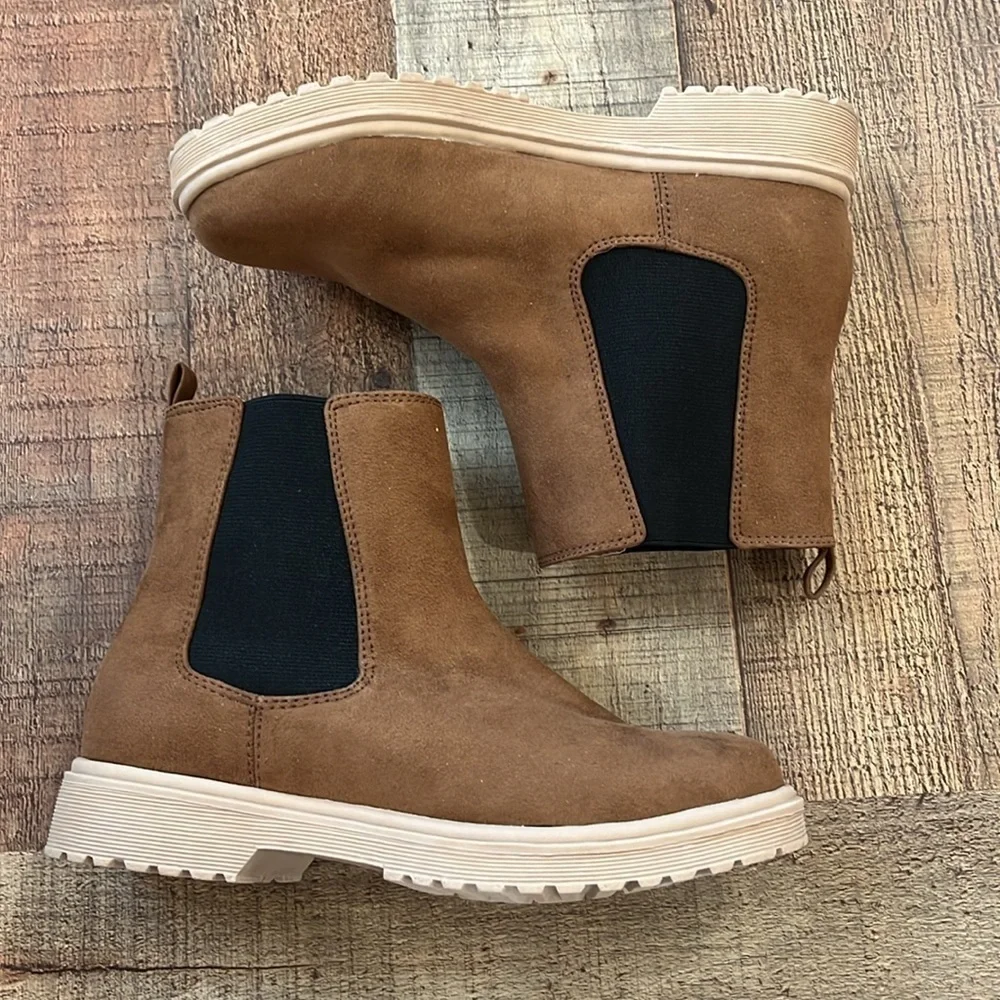J. Crew Crewcuts Girls' lug-sole boots brown BJ532 5 K5 37